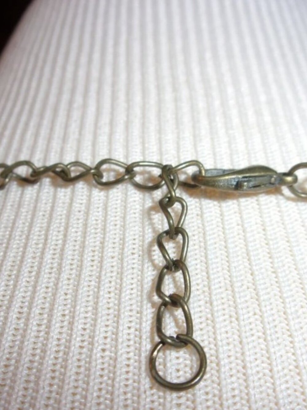 Vintage Blue & Brass Multi Strand Glass Bead Necklace - Picture 5 of 6